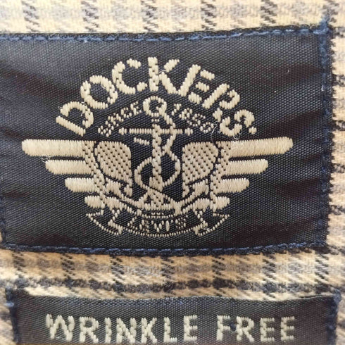 ドッカーズ DOCKERS 90S WRINKLE FREE チェック ボタンダウン L/S シャツ メンズ import:XL