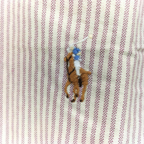 ラルフローレン RALPH LAUREN ポニー刺繍 ボタンダウン L/S シャツ メンズ import:M