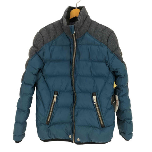 ディーゼル DIESEL レザー ロゴ デニム 切替 ナイロン 中綿 ジャケット メンズ import:S