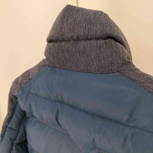 ディーゼル DIESEL レザー ロゴ デニム 切替 ナイロン 中綿 ジャケット メンズ import:S