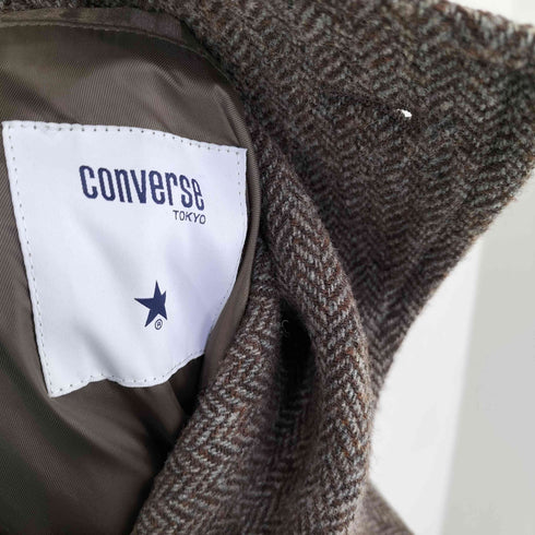 コンバーストウキョウ CONVERSE TOKYO LAMBSWOOL HERRINGBONE OVERCOAT メンズ