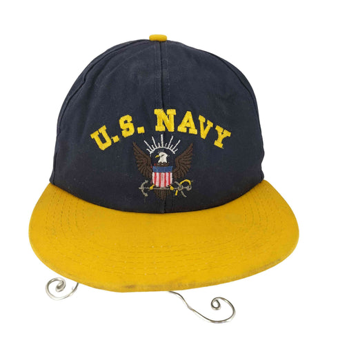 ユーエスネイビー U.S.NAVY EAGLE CREST USA製 ツートンキャップ メンズ