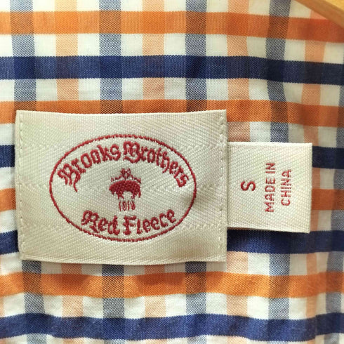 ブルックスブラザーズレッドフリース BROOKS BROTHERS REDFLEECE シアサッカーチェック柄ボタンダウンプルオーバーシャツ メンズ JPN:S