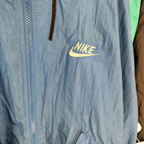 ナイキ NIKE 90S 白タグ ロゴ刺繍 カラーブロック ナイロンジャケット メンズ import:L
