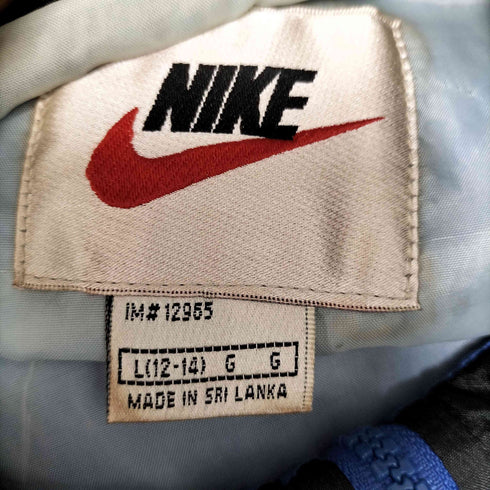 ナイキ NIKE 90S 白タグ ロゴ刺繍 カラーブロック ナイロンジャケット メンズ import:L