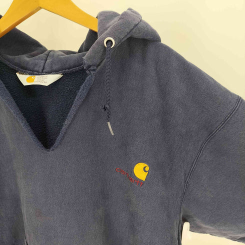 カーハート Carhartt ロゴ刺繍 リバース型 プルオーバー パーカー ナス紺 メンズ