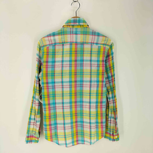 ブルーブルーハリウッドランチマーケット BLUE BLUE H.R.MARKET シワ加工 チェック柄シャツ メンズ JPN:2