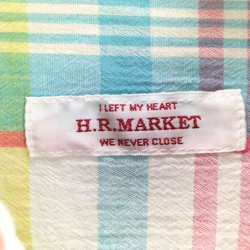 ブルーブルーハリウッドランチマーケット BLUE BLUE H.R.MARKET シワ加工 チェック柄シャツ メンズ JPN:2