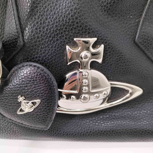 ヴィヴィアンウエストウッド Vivienne Westwood オーブロゴ レザーミニボストンバッグ レディース