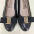 サルヴァトーレフェラガモ Salvatore Ferragamo イタリア製 チャンキーヒール リボンパンプス レディース 4-1/2