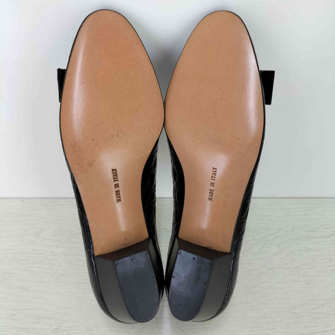 サルヴァトーレフェラガモ Salvatore Ferragamo イタリア製 クロコ型押しヴァラリボンパンプス レディース 4