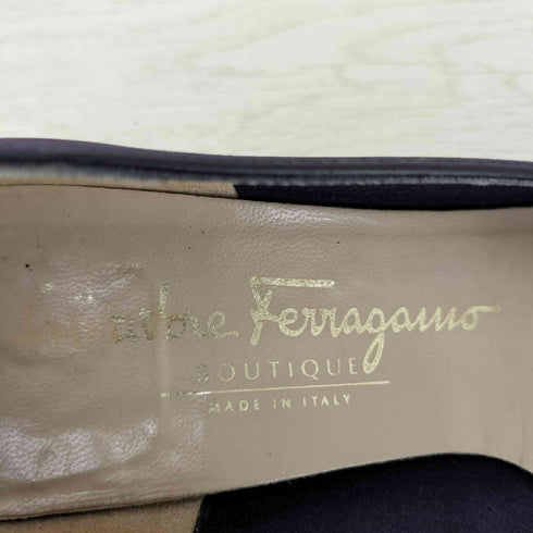 サルヴァトーレフェラガモ Salvatore Ferragamo イタリア製 リボンパンプス レディース 4-1/2