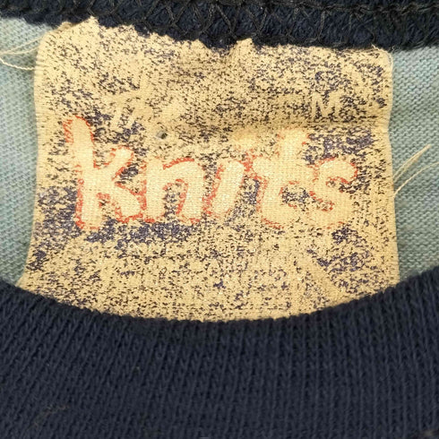 knits ラグラン フロントプリントリンガーTシャツ メンズ