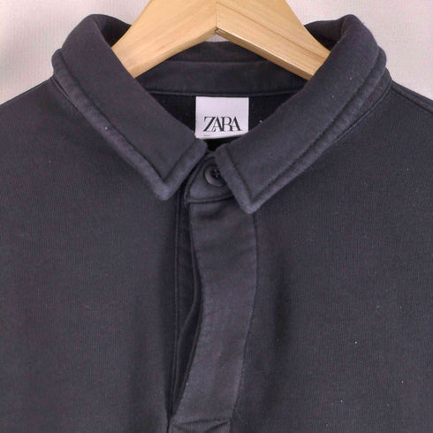 ザラ ZARA L/S スウェットポロ メンズ import:L