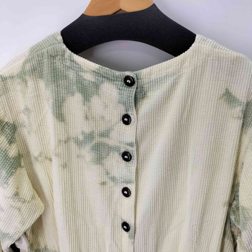 タイダイ染め コーデュロイ L/S ワンピース レディース 1X