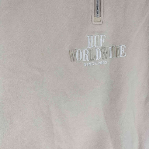 ハフ HUF ハーフジップスウェット WORLDWIDE メンズ import:L