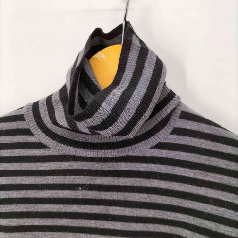 バーバリーロンドン BURBERRY LONDON タートルネックボーダーニットトップス レディース JPN:1