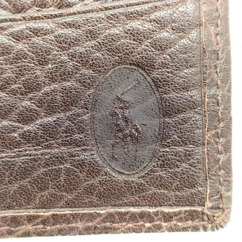 ラルフローレン RALPH LAUREN ポニー エンボス加工 シボ革 二つ折り 財布 メンズ