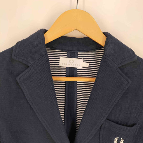 フレッドペリー FRED PERRY ロゴ刺繍 2B テーラードジャケット レディース import:M