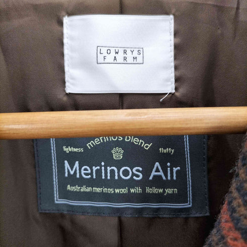 ローリーズファーム LOWRYS FARM Merinos air ロング丈ウールチェスターコート レディース F