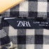 ザラ ZARA レース刺繍 ギンガムチェックシャツ レディース import:M