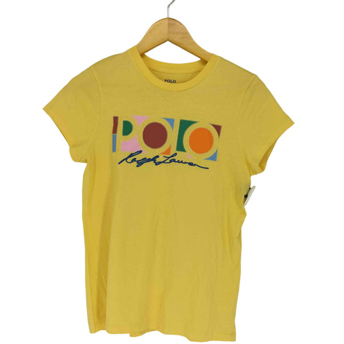 ポロラルフローレン POLO RALPH LAUREN デザインロゴTシャツ レディース import:S