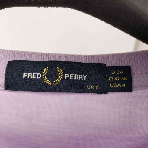 フレッドペリー FRED PERRY ロゴ刺繍 S/S Tシャツ レディース US 4