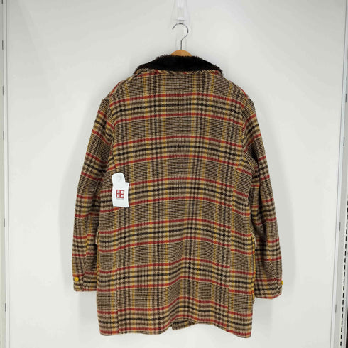 ビリオネアボーイズクラブ Billionaire Boys Club BEE LINE 裏地ファー チェック柄 ハーフコート メンズ