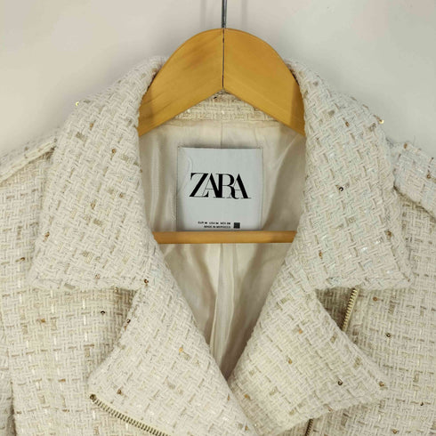 ザラ ZARA ジッパーテクスチャージャケット レディース import:M