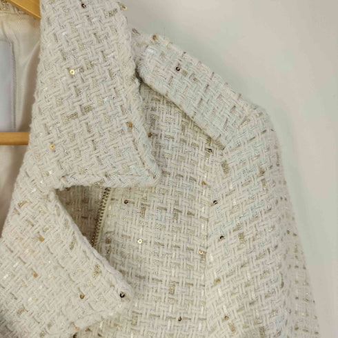 ザラ ZARA ジッパーテクスチャージャケット レディース import:M