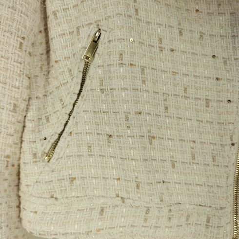 ザラ ZARA ジッパーテクスチャージャケット レディース import:M