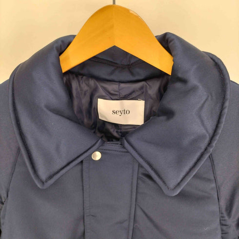 seyto 23AW VINTAGE SATIN GATHER BLOUSON ヴィンテージ サテン ギャザー ブルゾン フライト ジャケット メンズ JPN:3