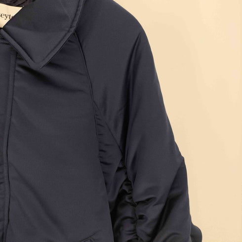 seyto 23AW VINTAGE SATIN GATHER BLOUSON ヴィンテージ サテン ギャザー ブルゾン フライト ジャケット メンズ JPN:3