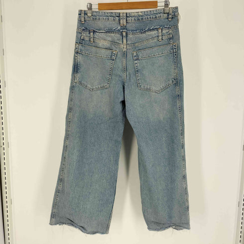 ザラ ZARA 再構築 ダブル ベルト ワイド デニム パンツ メンズ