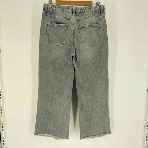 ザラ ZARA ウォッシュド 5ポケット ブラック ワイド デニム パンツ メンズ 38
