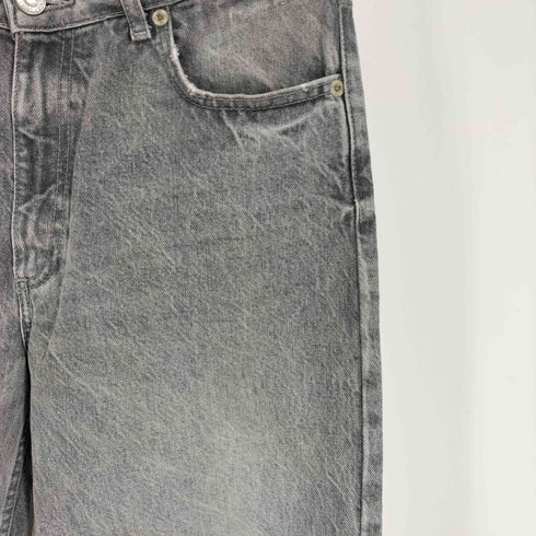 ザラ ZARA ウォッシュド 5ポケット ブラック ワイド デニム パンツ メンズ 38