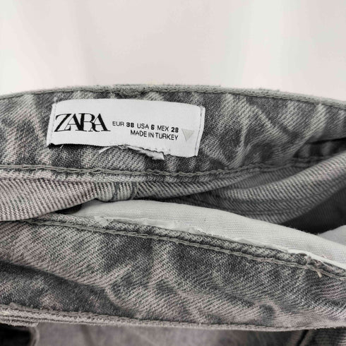 ザラ ZARA ウォッシュド 5ポケット ブラック ワイド デニム パンツ メンズ 38