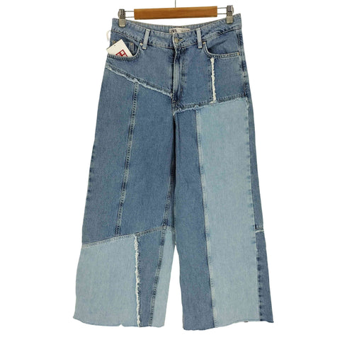 ザラ ZARA 再構築 パッチワーク デザイン ワイド デニム パンツ メンズ 38