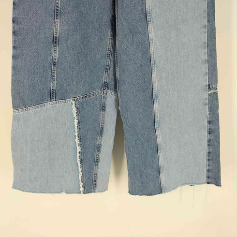 ザラ ZARA 再構築 パッチワーク デザイン ワイド デニム パンツ メンズ 38