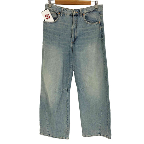 ザラ ZARA シーム デザイン ウォッシュド ワイド デニム パンツ メンズ 38