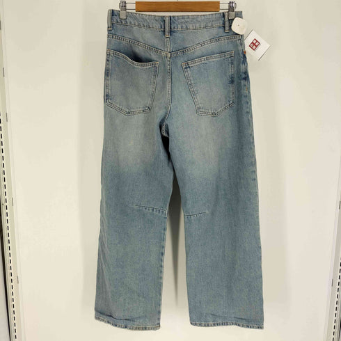 ザラ ZARA シーム デザイン ウォッシュド ワイド デニム パンツ メンズ 38