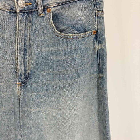 ザラ ZARA シーム デザイン ウォッシュド ワイド デニム パンツ メンズ 38