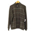 バーバリーロンドン BURBERRY LONDON シルク混 ウールチェックジップニット メンズ import:L