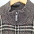 バーバリーロンドン BURBERRY LONDON シルク混 ウールチェックジップニット メンズ import:L