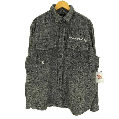 ウィンダンシー WIND AND SEA 22AW SDCL Nel tweed shirt jacket ネル ツイード シャツ ジャケット ヘリンボーン メンズ import:XL