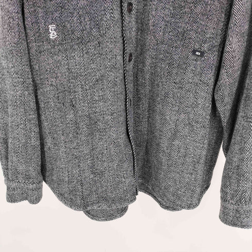 ウィンダンシー WIND AND SEA 22AW SDCL Nel tweed shirt jacket ネル ツイード シャツ ジャケット ヘリンボーン メンズ import:XL