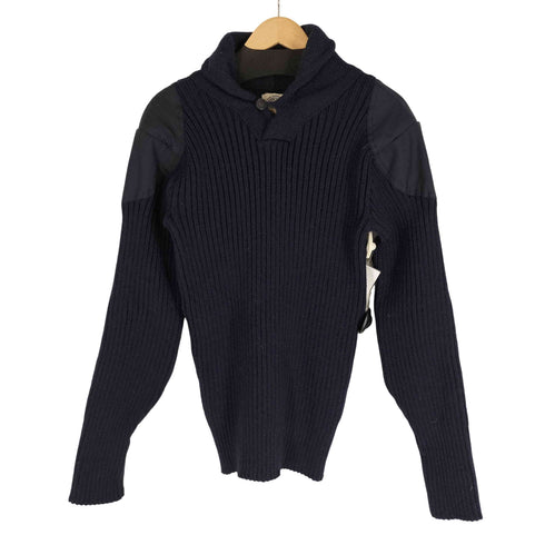 NORTH SEA CLOTHING イングランド製 ショールカラー コマンドセーター ミリタリー エルボーパッチ メンズ UK:42