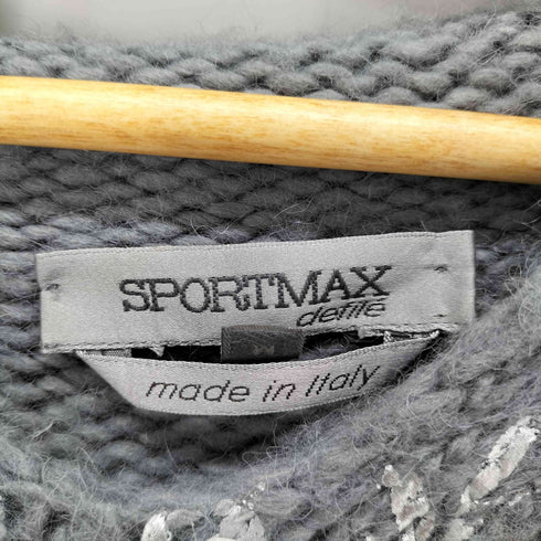 スポーツマックス SPORTMAX フーデットビジューデザインニット レディース import:M