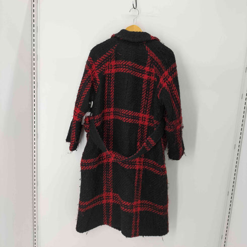 イネド INED ボタンレスチェックチェスターコート レディース