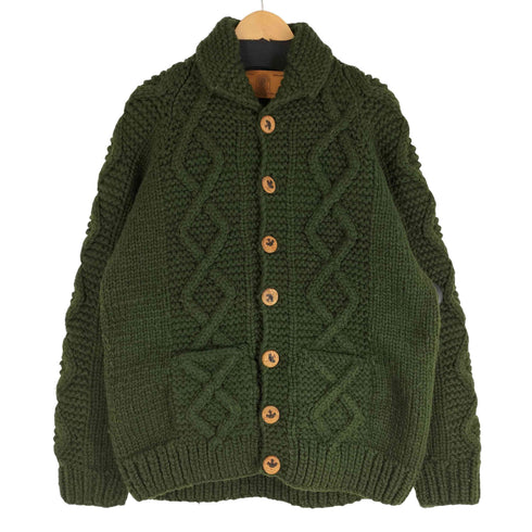 カナディアンセーター CANADIAN SWEATER カナダ製 カウチンセーターカーディガン フィッシャーマン ハンドニット ローゲージウール メンズ